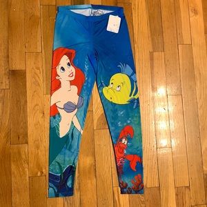Disney Little Mermaid Blue Leggings - Junior size XL